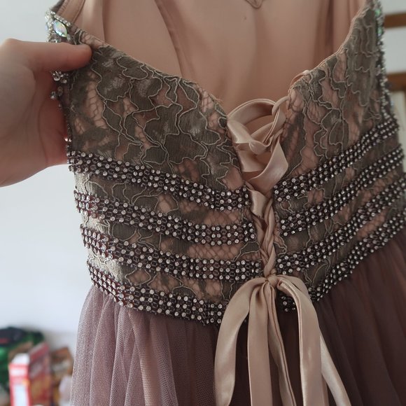 Prom Dress David's Bridal Strapless - Picture 4 of 6